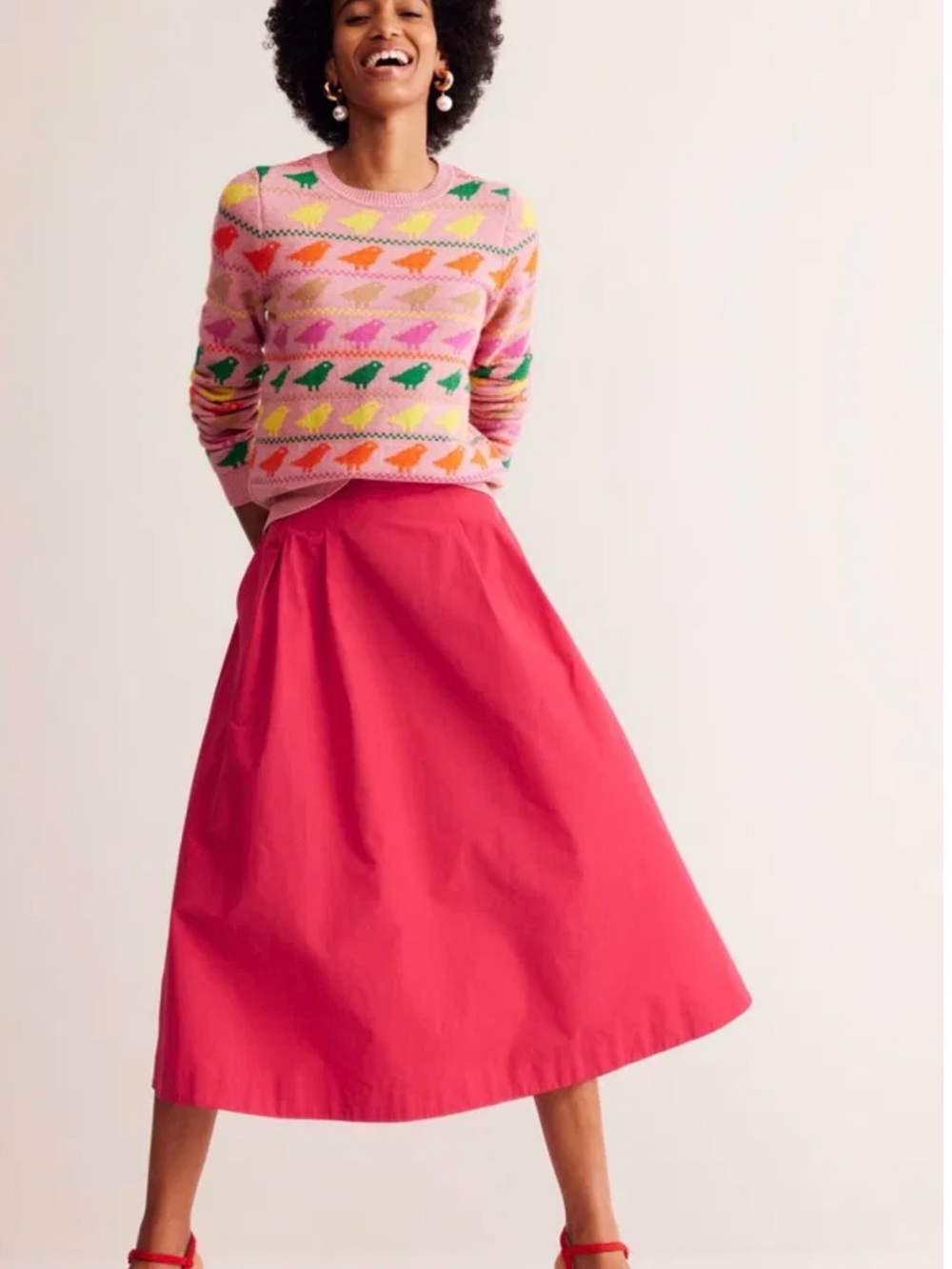 NWT Boden Isabella Taffeta Midi Skirt